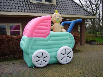 Opblaasfiguren Kinderwagen